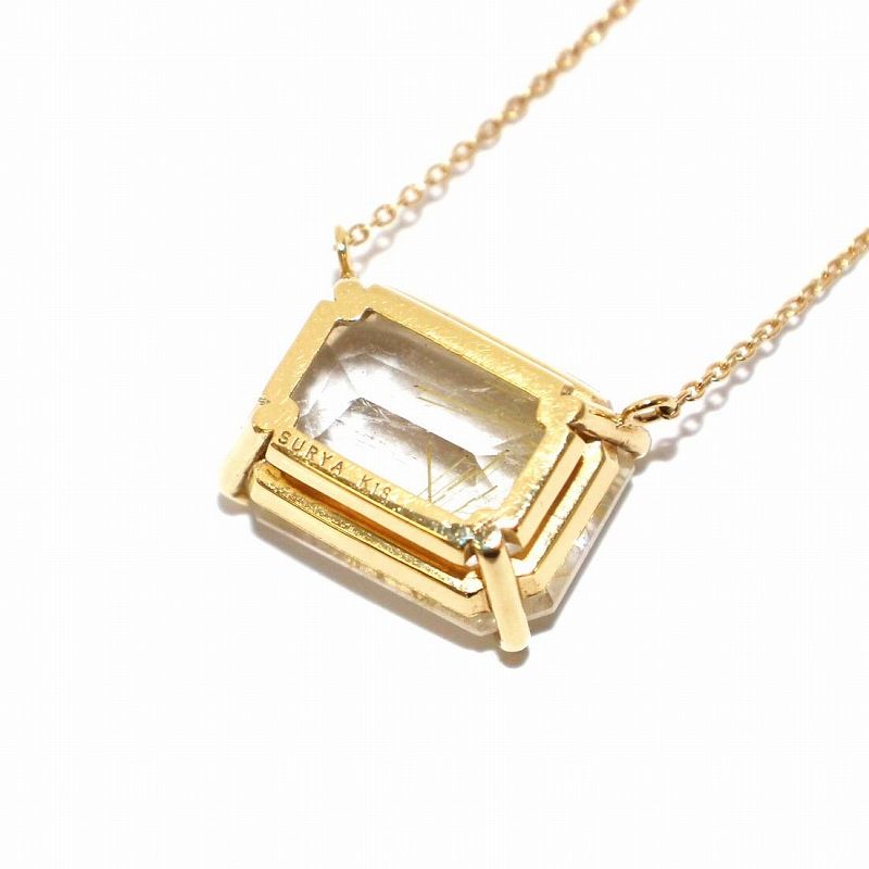 スーリヤ Surya Square Necklace Rutile Quartz スクエアネックレス  
