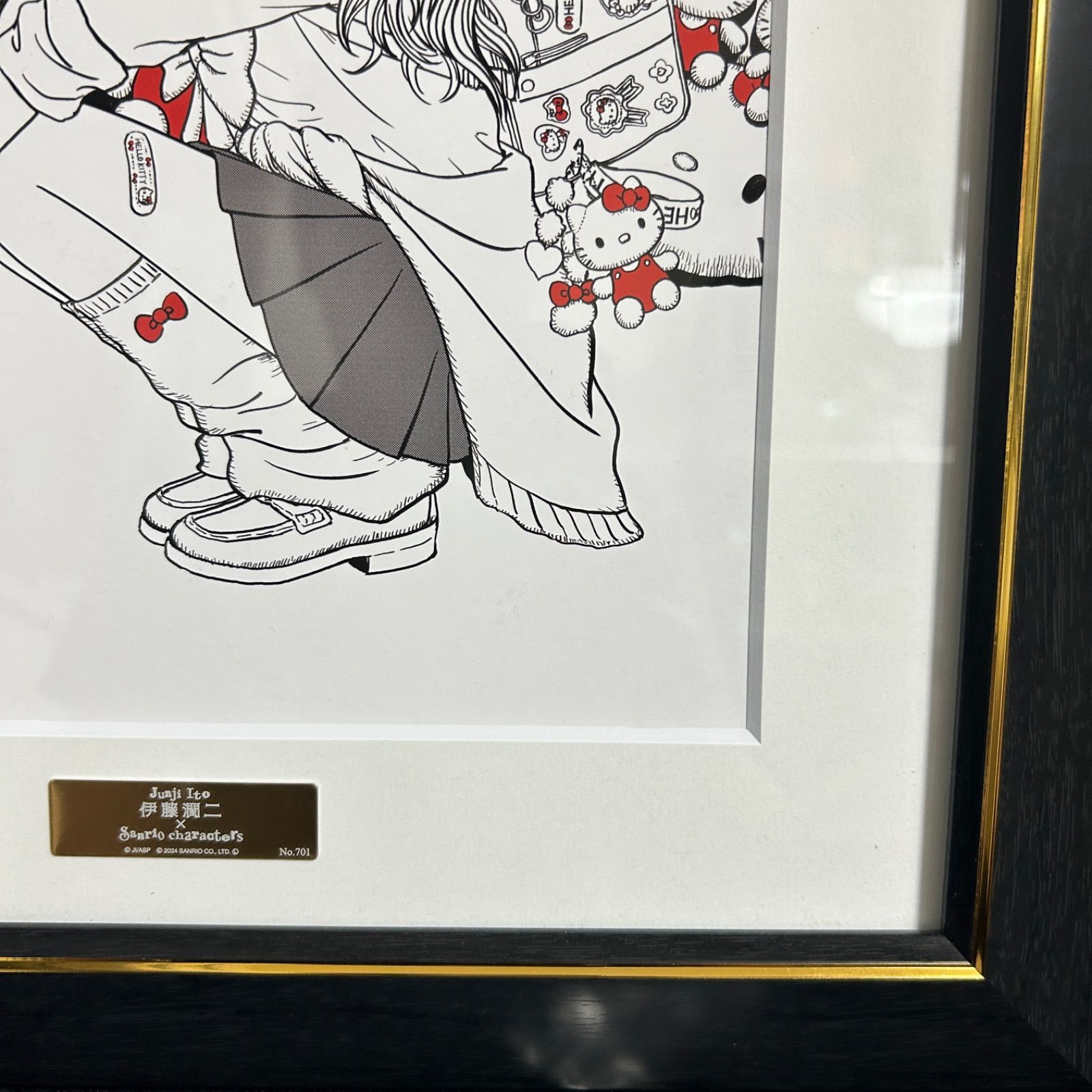 伊藤潤二 サンリオキャラクターズ 複製原画 ギャル富江 ハローキティ