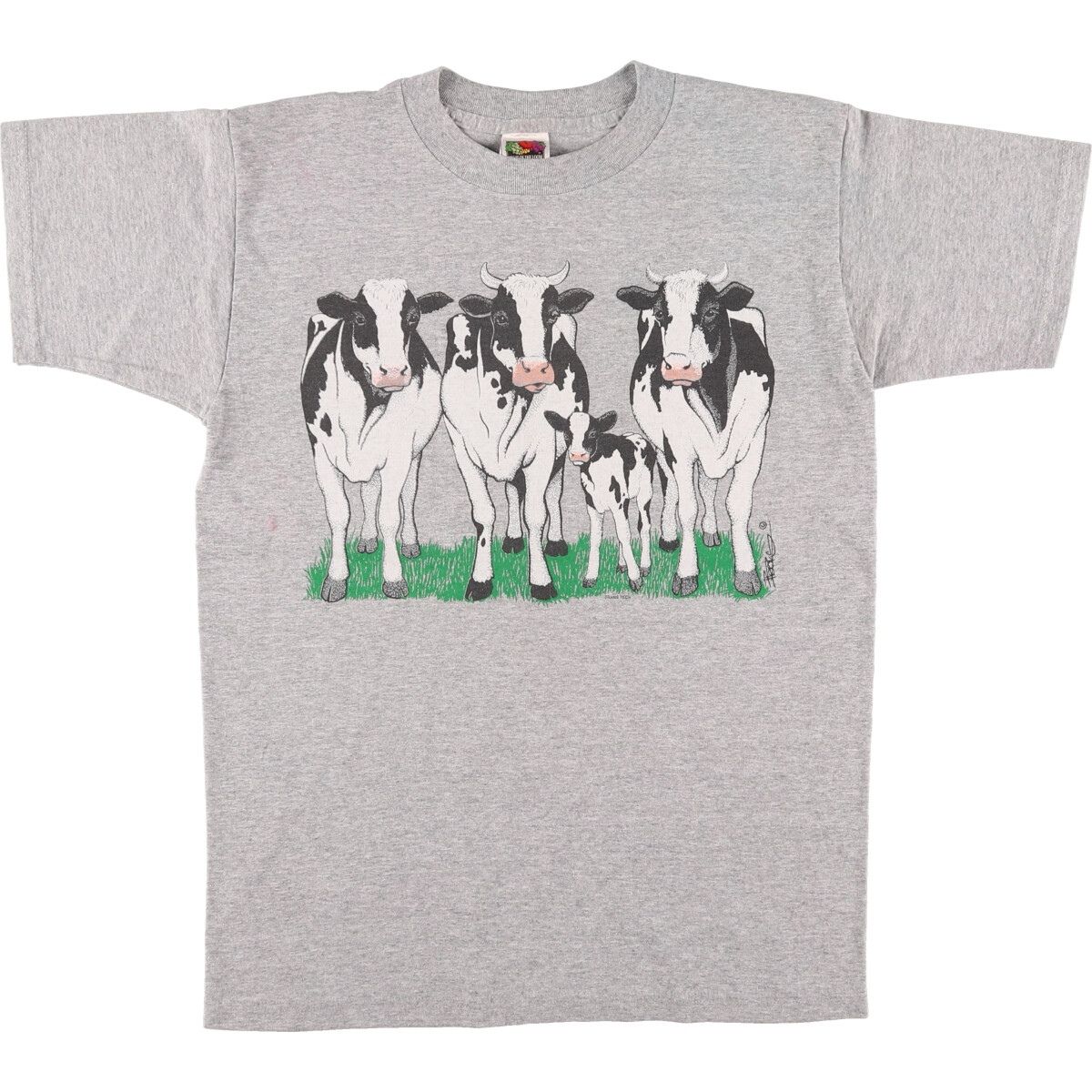 古着 00年代 フルーツオブザルーム FRUIT OF THE LOOM 牛柄 アニマルTシャツ カナダ製 メンズM相当 ヴィンテージ/eaa469673