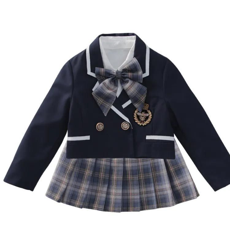 フォーマルスーツ 4点セット　110 小学校入学 ︎ 制服 入学式 ジュニアスーツ キッズ 110 女の子 4点セット フォーマル