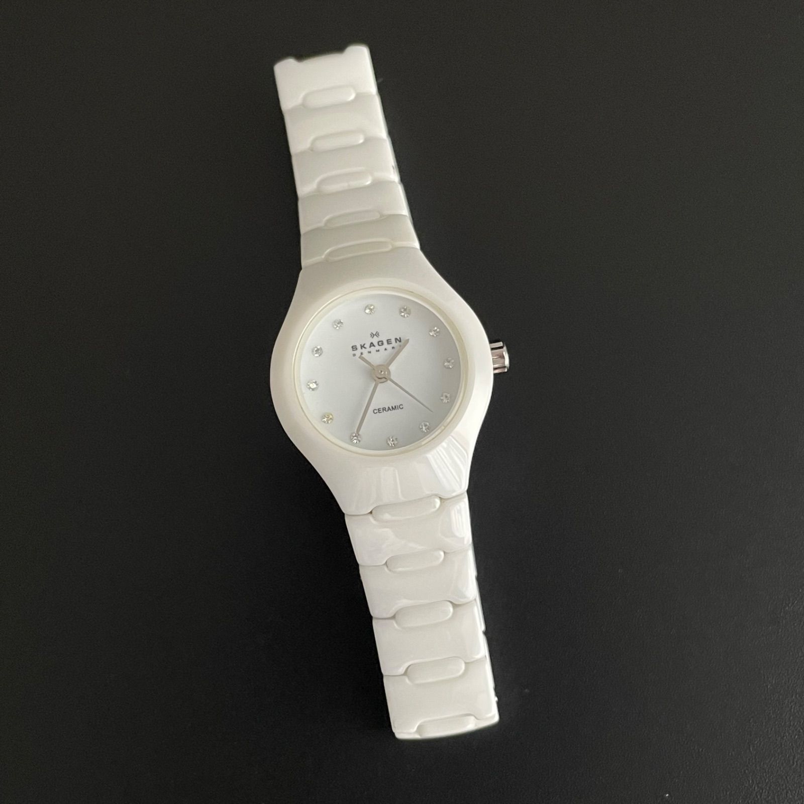 SKAGEN セラミック腕時計 ホワイト 動作確認済み SKAGEN スカーゲン セラミック 腕時計 クォーツ - メルカリ