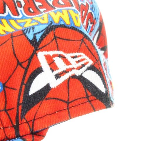 ニューエラ ERA × マーベル MARVEL スパイダーマン 59 FIFTY 帽子 キャップ 野球帽 BBキャップ ベースボールキャップ 平つば キャラクター 総柄 56.8 cm 赤 レッド AH 4 GY 19 その他 トップス
