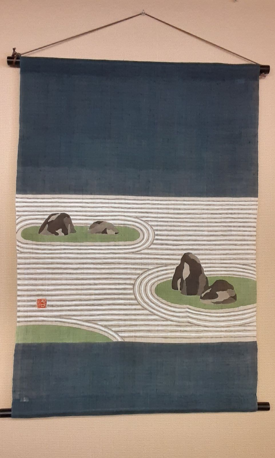 京都ルシエール手描きタペストリー　名園枯山水