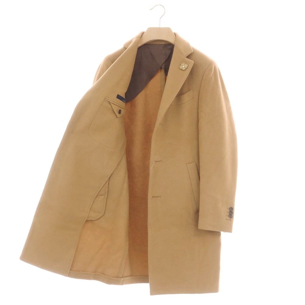 <美品>LARDINI キャメル ウール チェスターコート サイズ44 中古】ラルディーニ LARDINI ウール チェスターフィールドコート