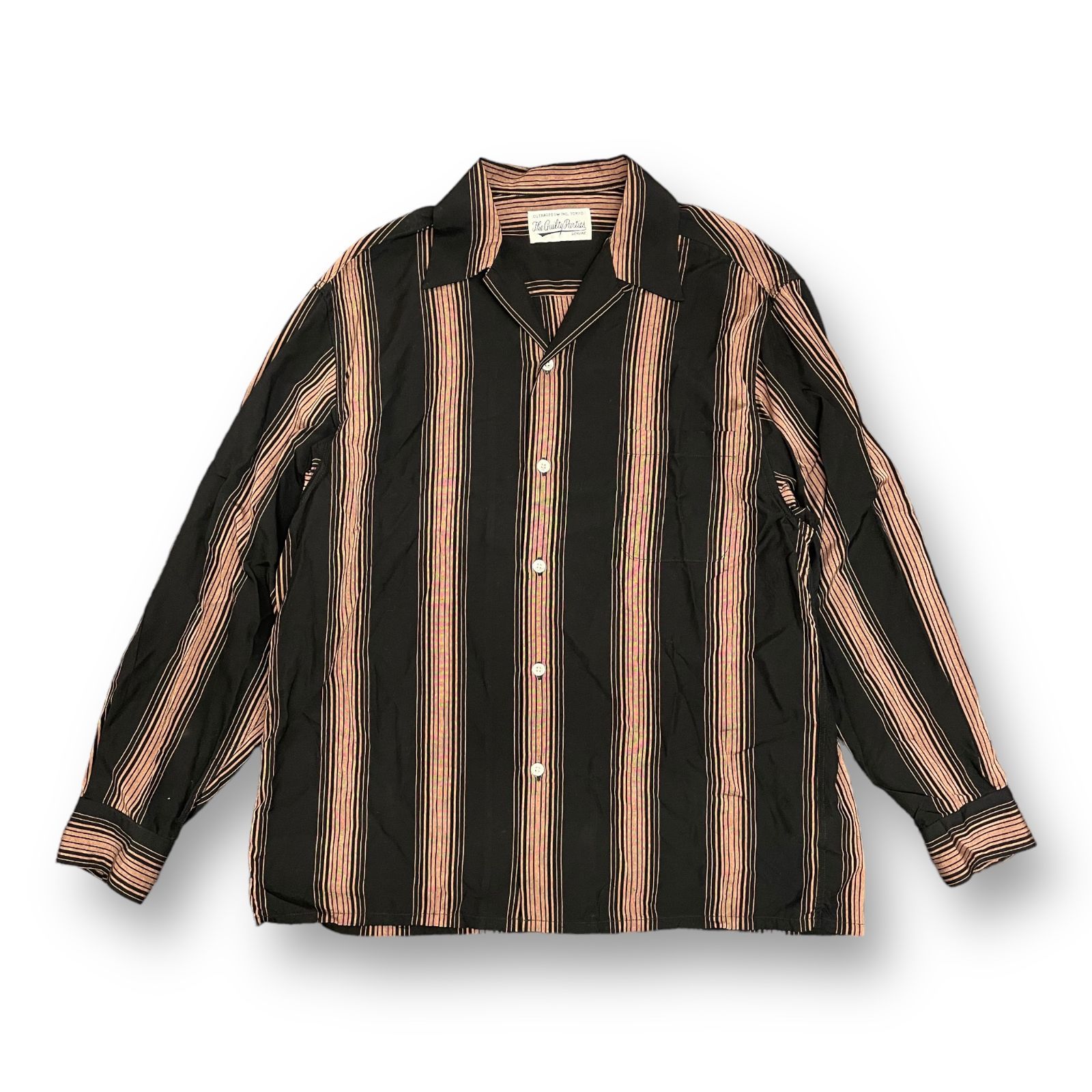 期間限定・お買い得商品: |産地直送 MARIA WACKO 22AW ストライプオープンカラーシャツ L/S トップス