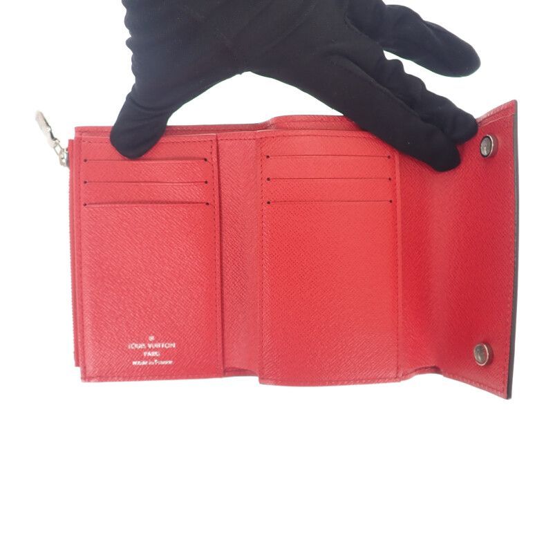 LOUIS VUITTON Supreme チェーンコンパクトウォレット M 67755 エピ 二つ折り財布 レッド メンズ 小物