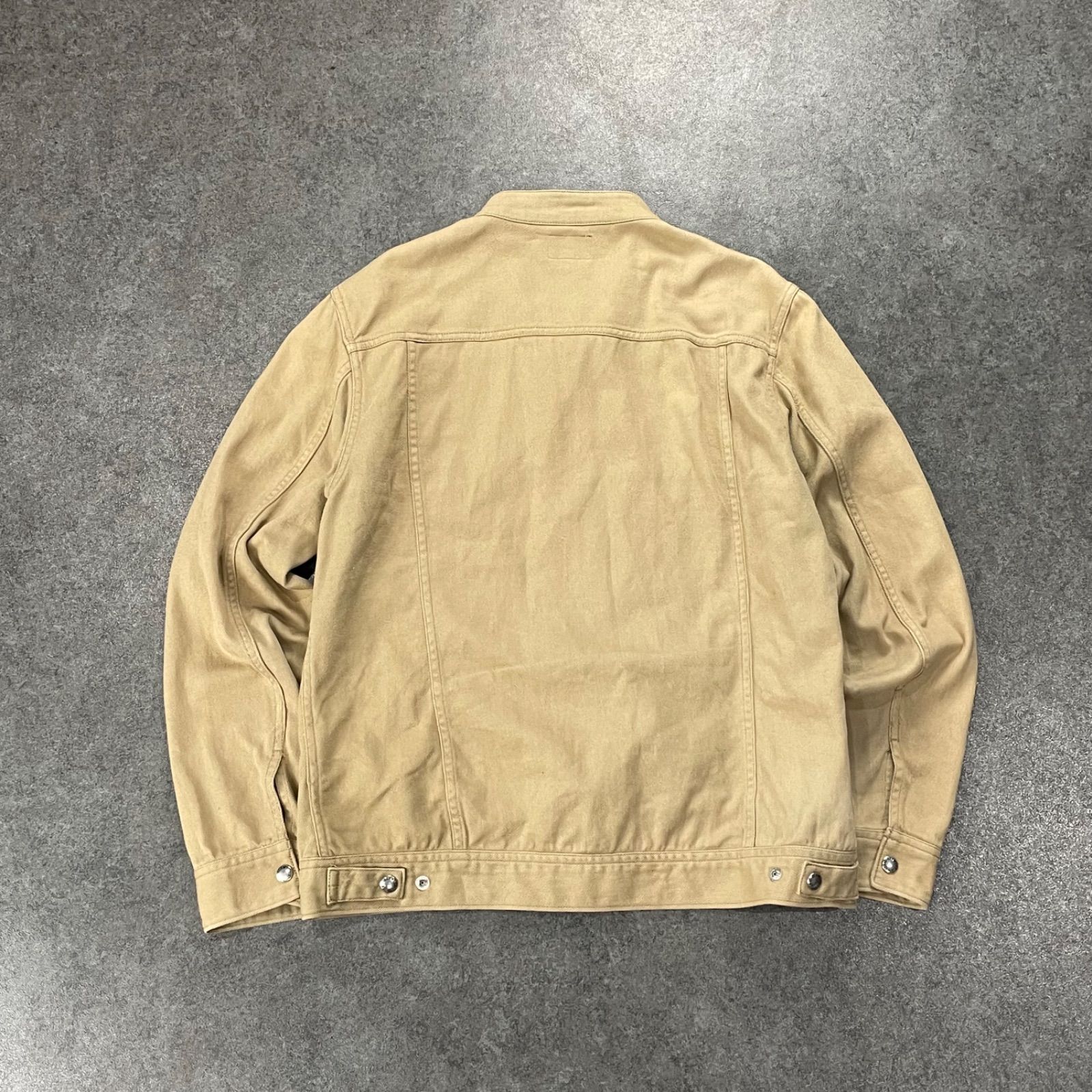 BEAMS ベージュ ジャケット L BEAMS Full Zip Riders Jacket Blouson ビームス フルジップ ワーク