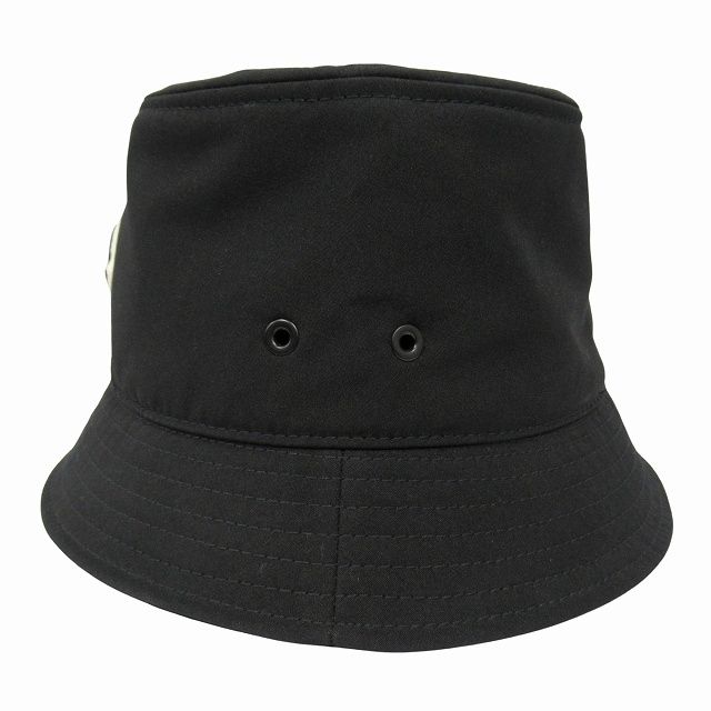 極美品 モンクレール MONCLER ロゴパッチ バケット ハット 帽子 ポリ