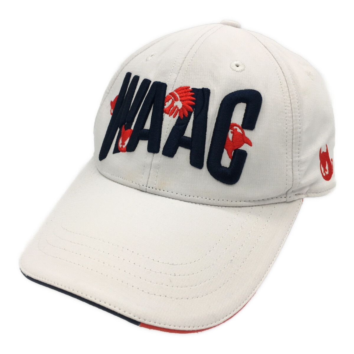 中古 ワック WAAC キャップ フリー ホワイト 白 刺しゅうロゴ