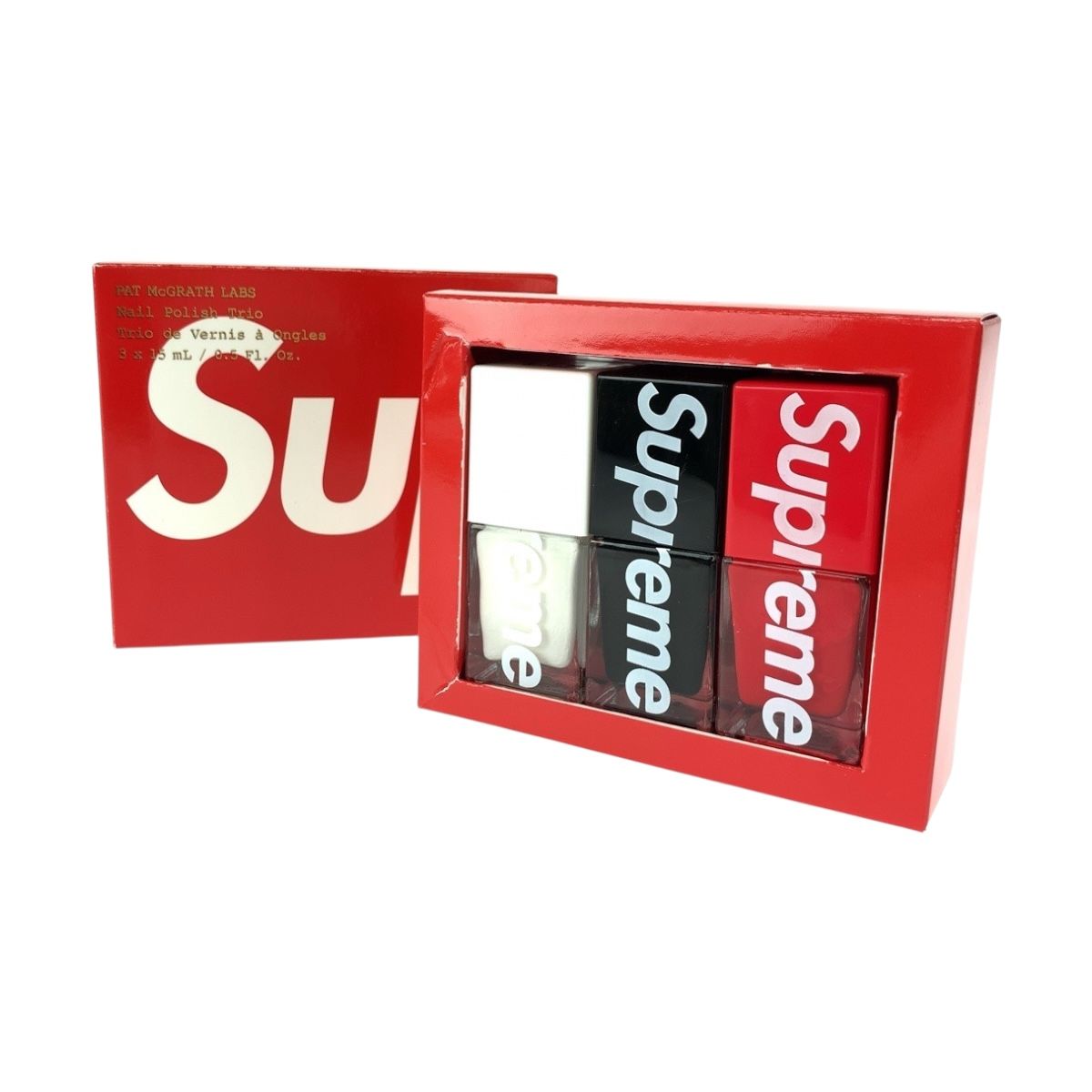 Supreme シュプリーム パットマクグラス ラブス ネイルポリッシュ トリオ レッド ホワイト ブラック ガラス 505539