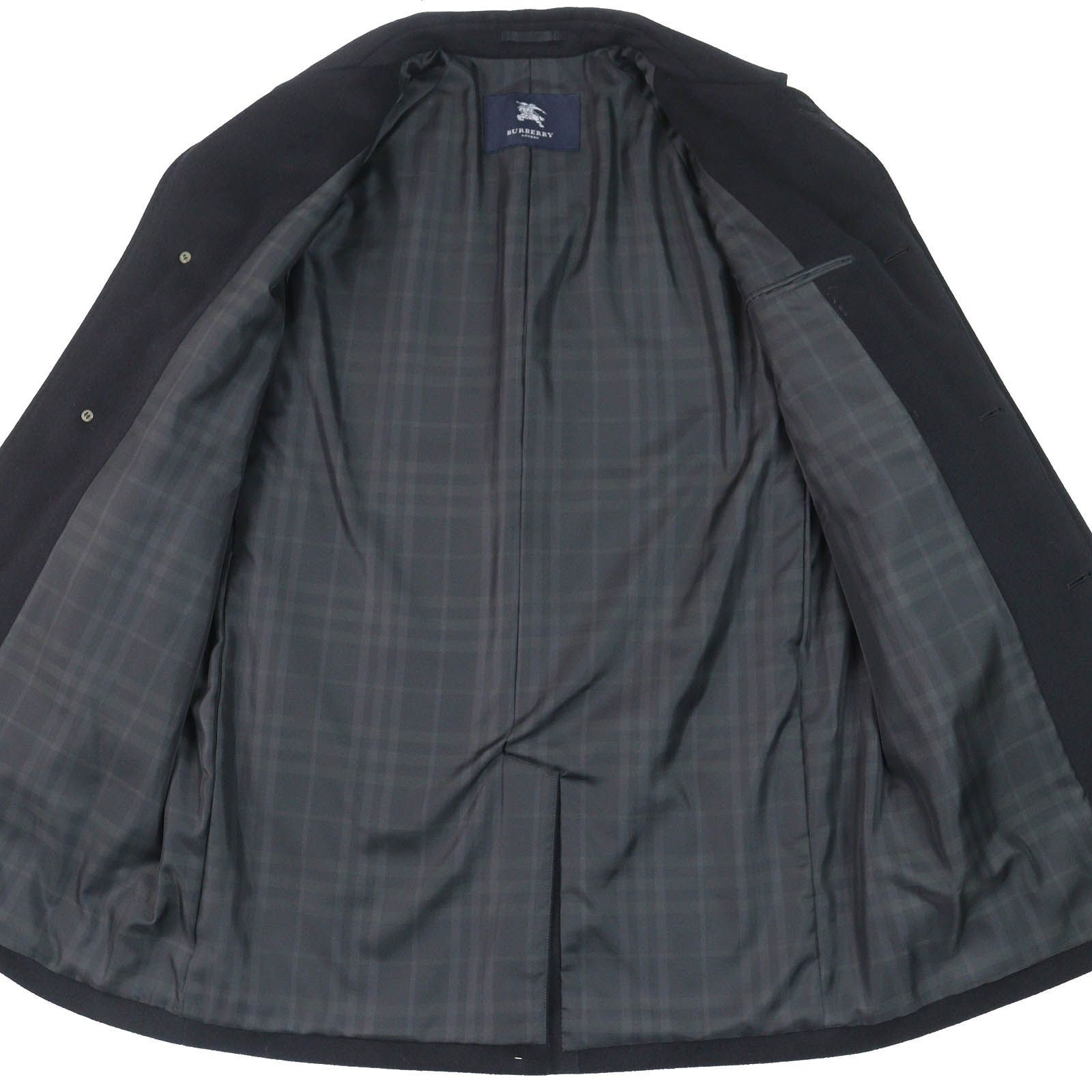 極美品　バーバリーロンドン　アンゴラウール　コート　メンズ　裏地チェック　S 極美品△BURBERRY LONDON バーバリーロンドン カシミヤ アンゴラ 裏地