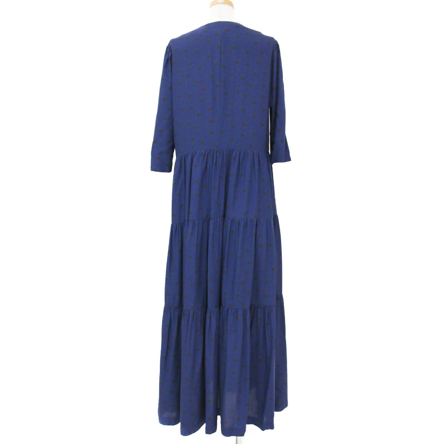 SINME シンメ ポルカドットレーヨンドレスワンピース ブラック S fit=scale-down,w=1200