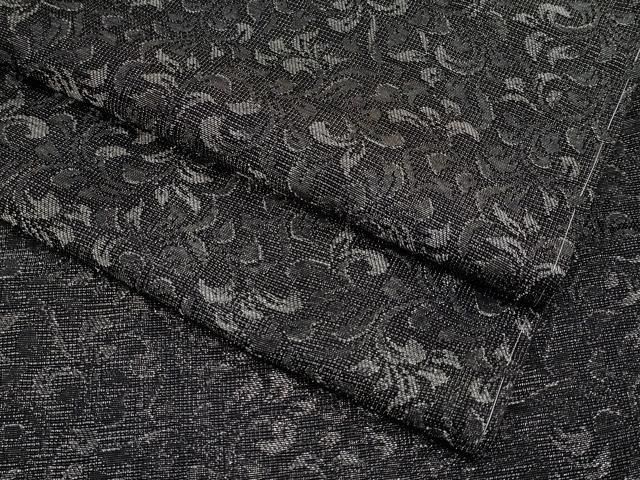 平和屋本店□極上 スリーシーズン 春夏秋 塵除け 長羽織 唐草紋紗 銀糸