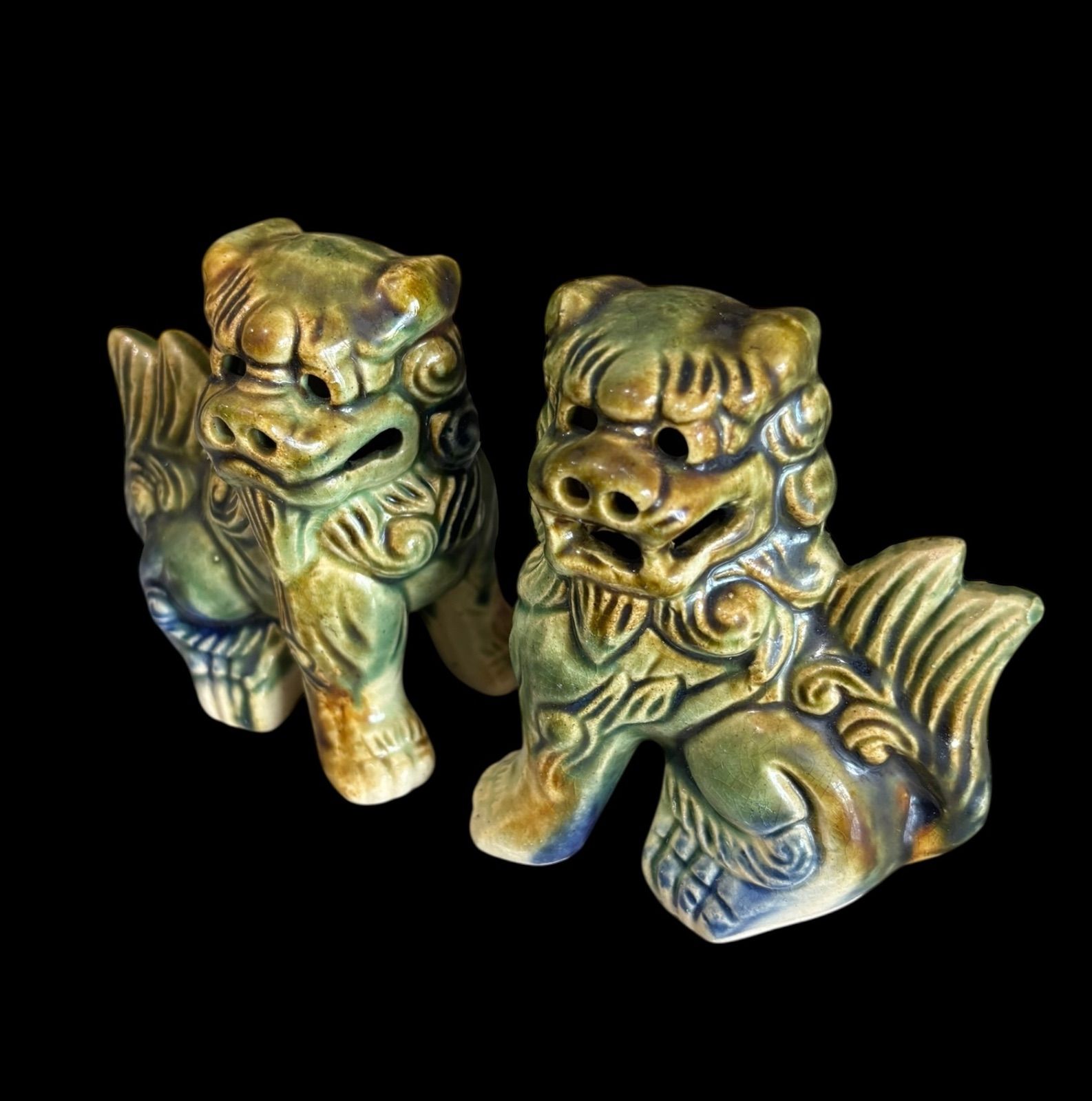 2体セット】阿吽 獅子 ペア シーサー 置物 美術品 縁起物