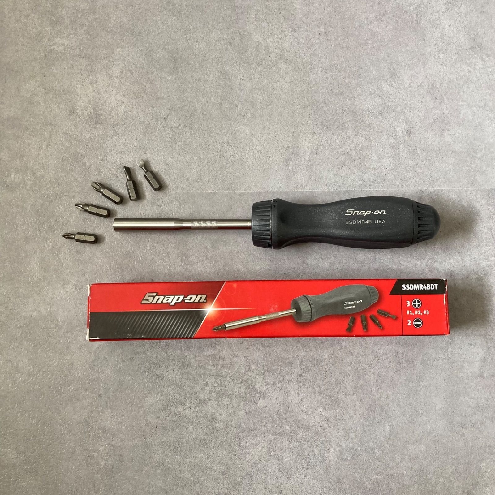 Snap-on スナップオン 1|4dr Hexビット クラシックグリップ ラチェットドライバー SSDMR4BDT ダークチタニウム