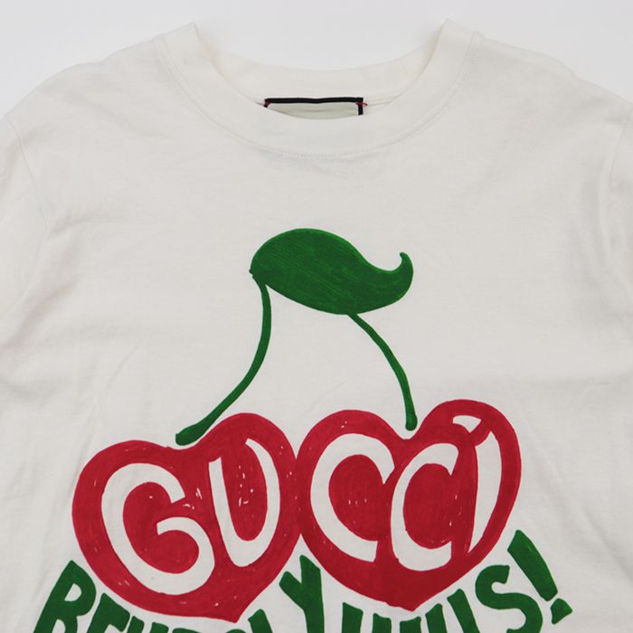 グッチ 580762 ビバリーヒルズ チェリープリント 半袖Tシャツ