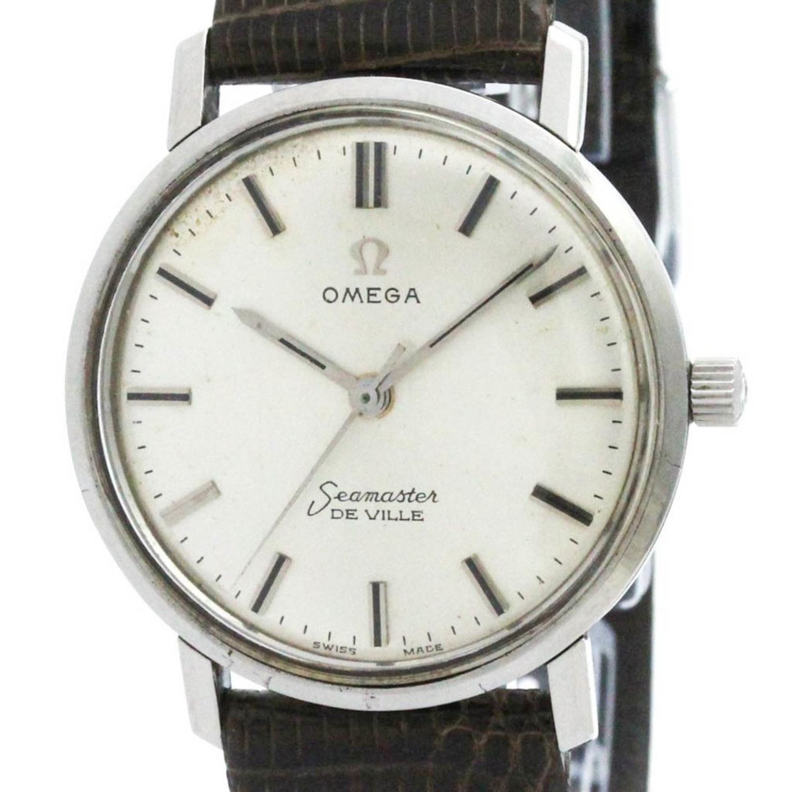 オメガ OMEGA シーマスター デビル ステンレススチール レザー 手巻き メンズ 時計