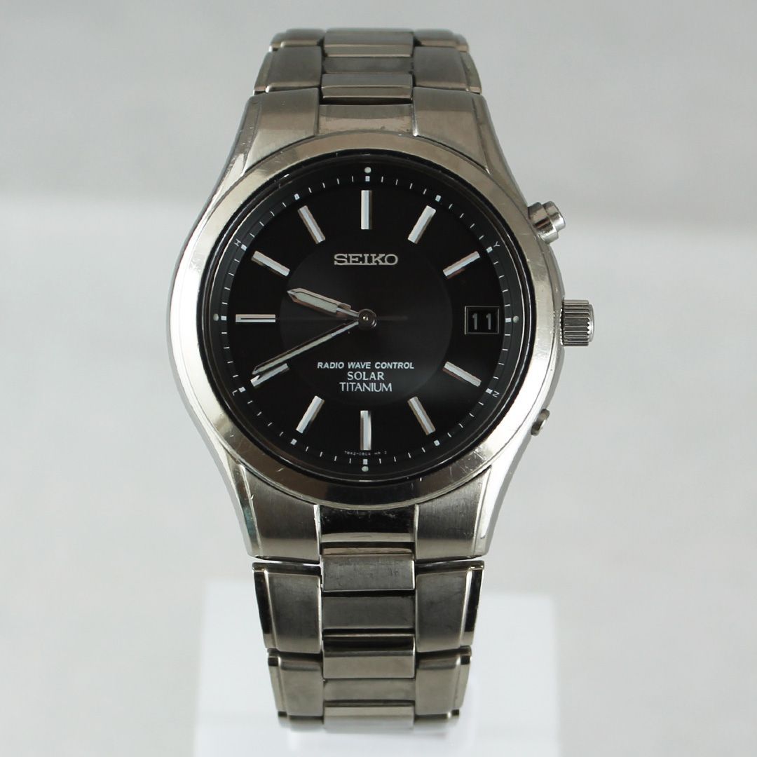 中古 】SEIKO セイコー SBTM193 ソーラー 電波 腕時計 メンズ