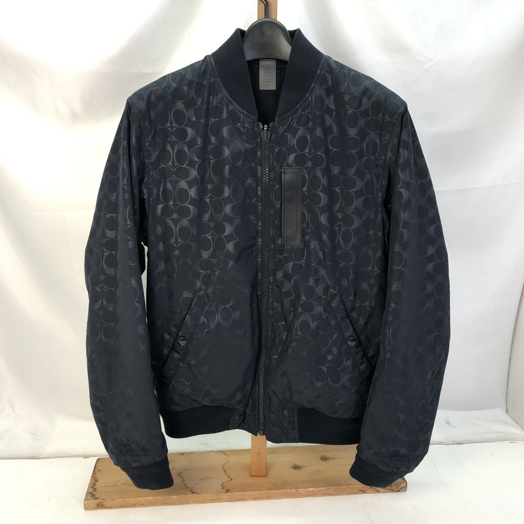 中古】 コーチ COACH シグネチャー リバーシブル MA-1 ジャケット XS