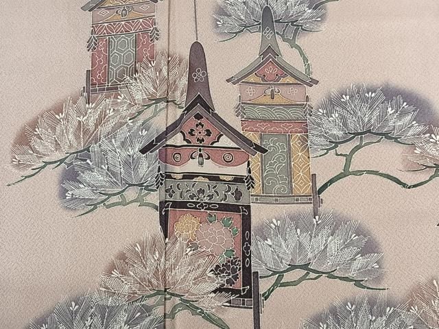 正絹訪問着　御所車花文　暈し染め　身丈167cm 裄67cm 正絹訪問着 御所車花文 暈し染め 身丈167cm 裄67cm - メルカリ