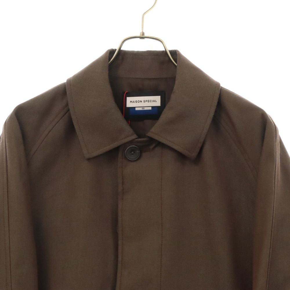 MAISON SPECIAL (メゾンスペシャル ) Prime-Over Wool Chambray Balmachan Coat プライムオーバー ウール シャンブレー バルマカーン ロングコート グレー 11232161214