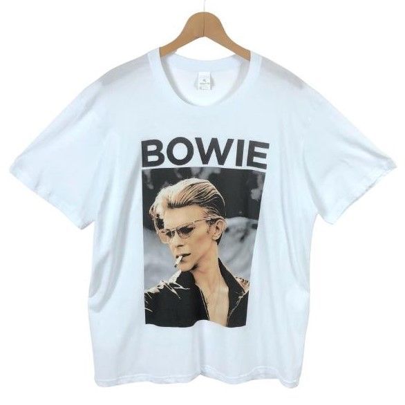 デビッドボウイ DAVID BOWIE Tシャツ フォトプリント 白 XL 古着