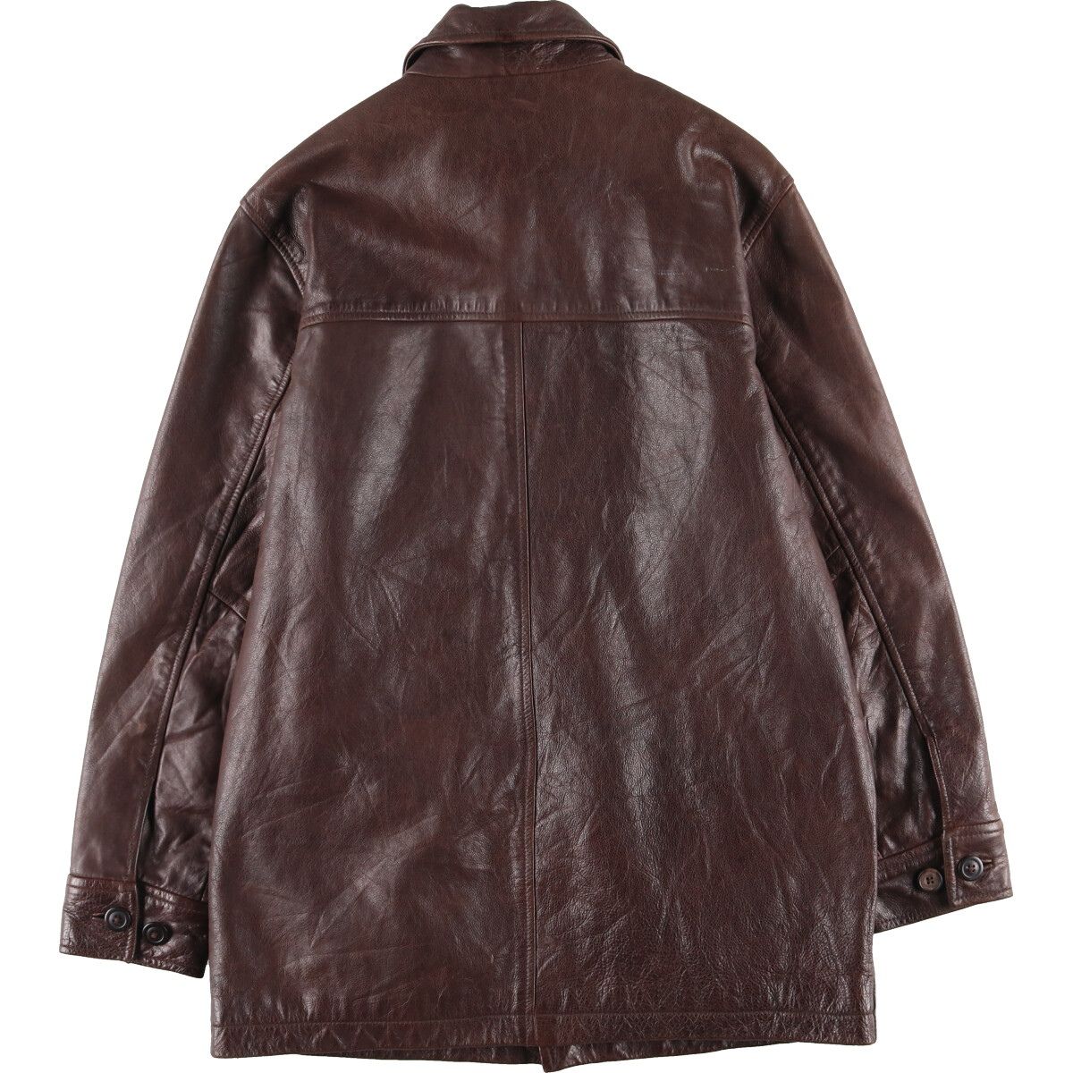 古着 90年代 ギャップ GAP オールドギャップ レザーカーコート メンズ  