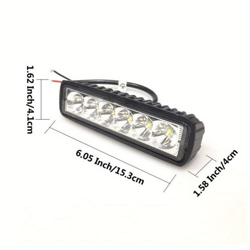 2個セット LEDフォグライト 18W バイク ヘッドライト 15cm フォグランプ 6LED ホワイト ヘッドランプ 防水 明るい スポットライト カーライト t113
