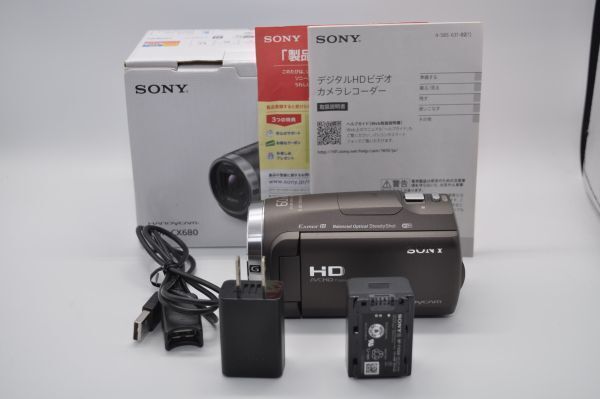 美品 SONY(ソニー) ビデオカメラ Handycam 光学30倍 内蔵メモリー64GB ブロンズブラウンHDR-CX680 TI - メルカリ