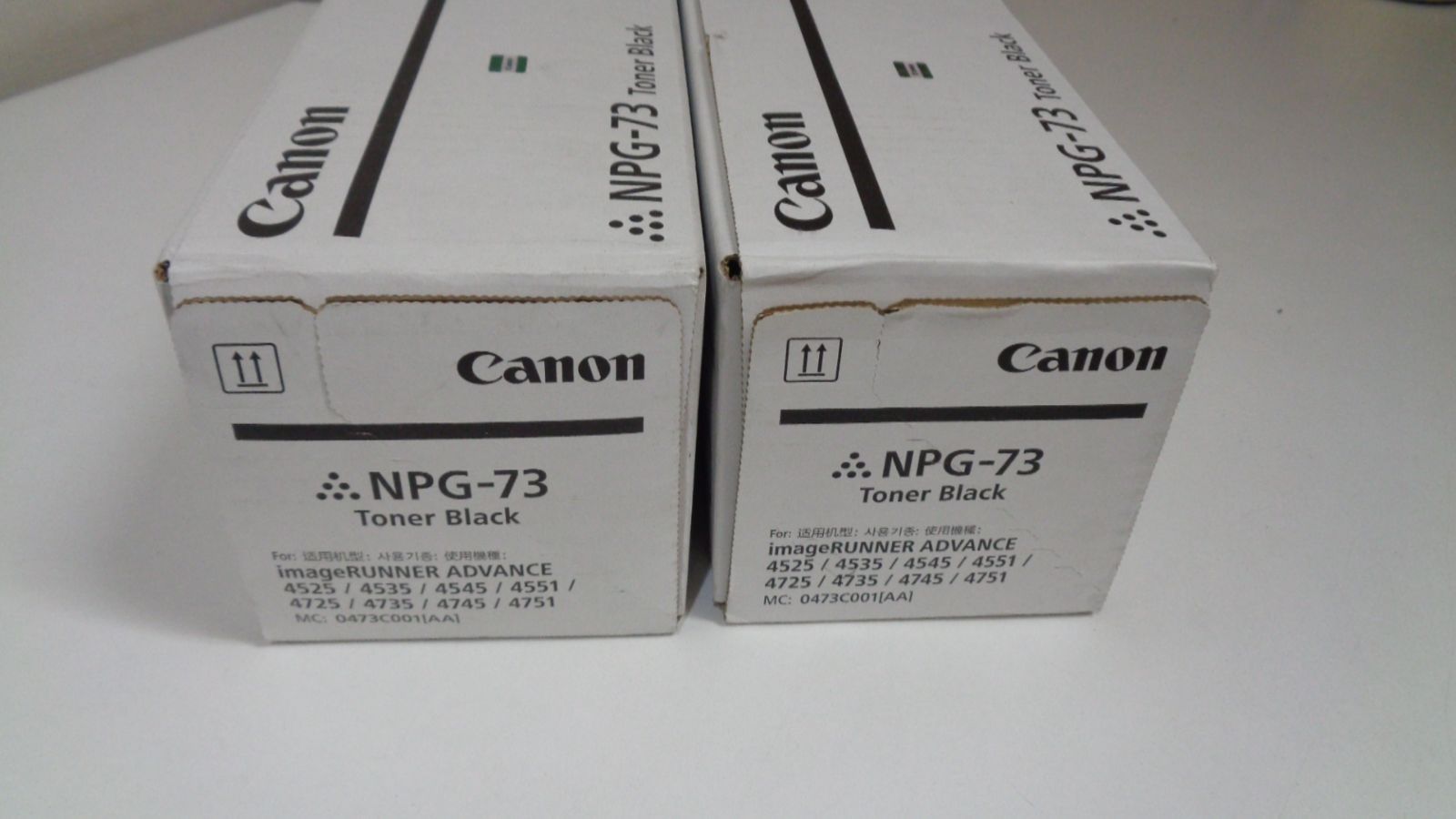キャノン NPG-73ブラック純正品 ２本セット 外箱若干汚れはがれあり