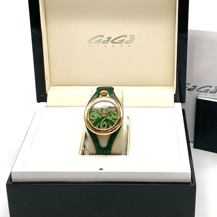 GaGa MIRANO ガガミラノ フラット レザー 腕時計 eH0981N