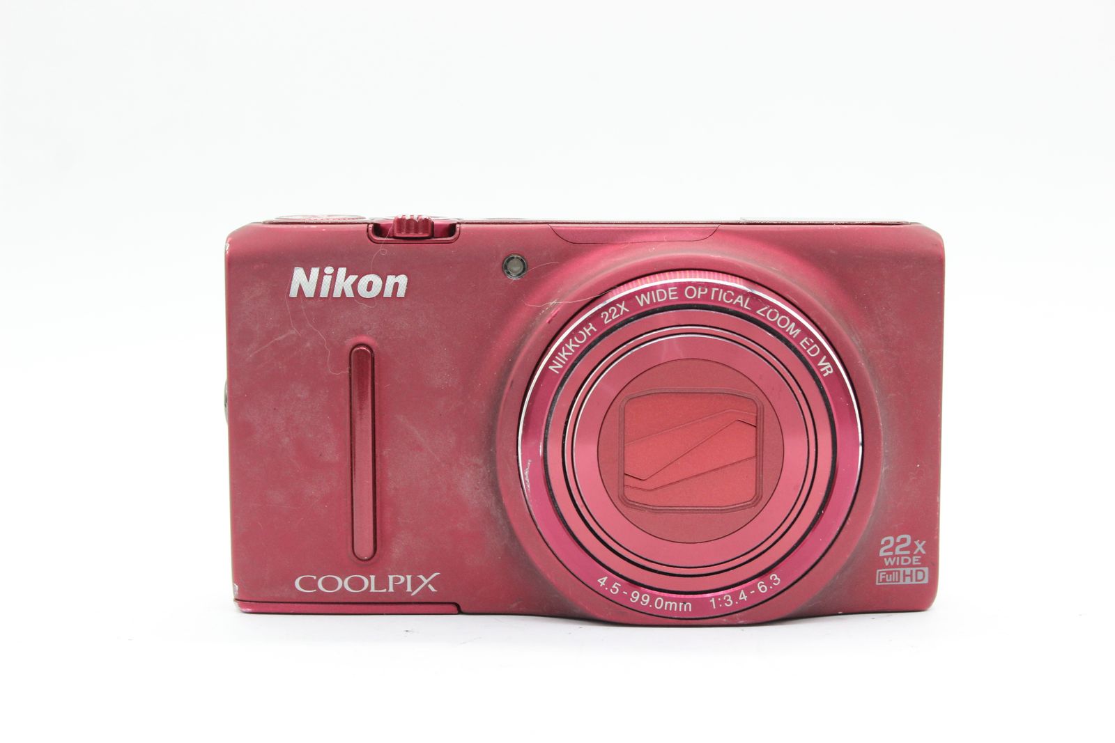 返品保証】 ニコン Nikon Coolpix S9500 レッド Nikkor 22x Wide