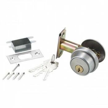 G-168 シリンダー本締錠 60 mm ステンレス 3本キー -001