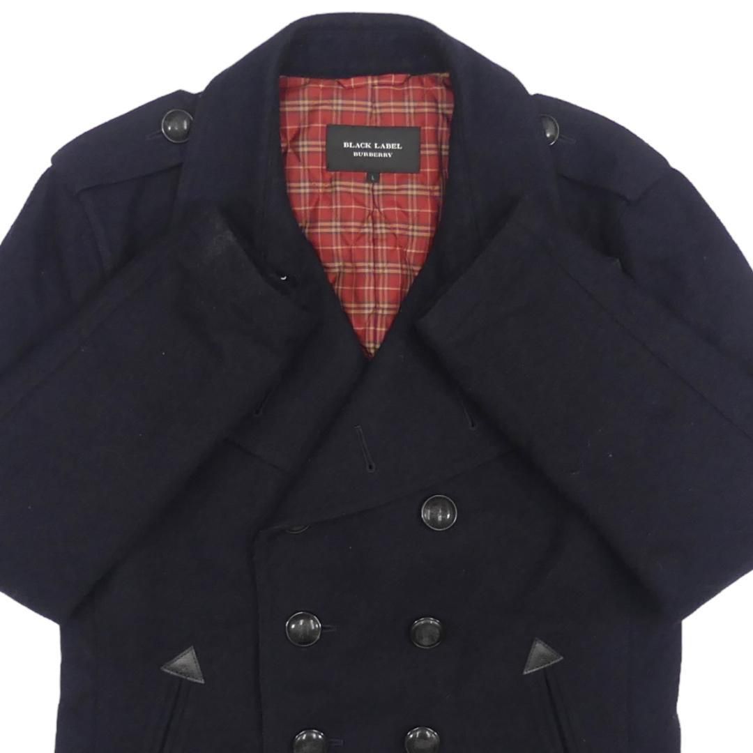 Pコート バーバリーロンドン L 紺 ネイビーピーコート メンズ