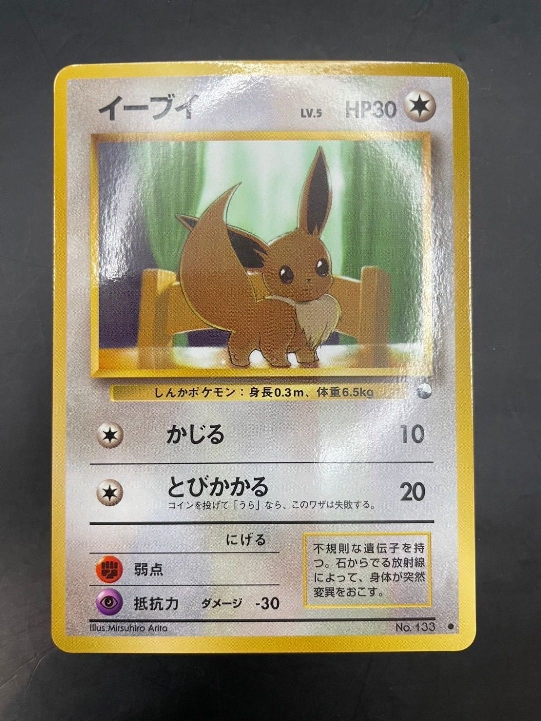 ★ポケモンカード 旧裏 イーブイ Lv.5 拡張シート 青版 No.133★ 中古品】イーブイ LV.5 No.133 ○ 拡張シート 第1弾 青版 旧裏 ポケカ