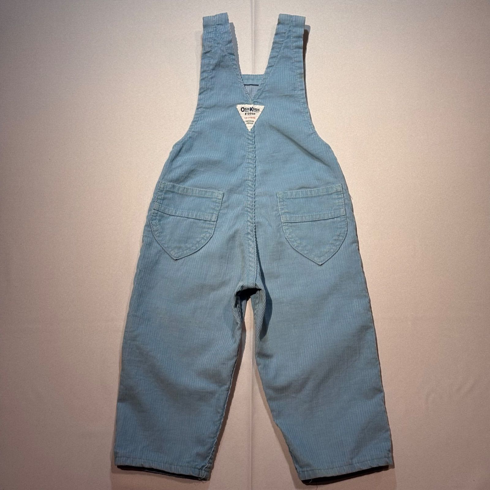 【2着セット】OSHKOSH キッズオーバーオール インディゴ 18M/90 OSHKOSH オシュコシュ ヴィンテージ 90s USA製 オーバーオール