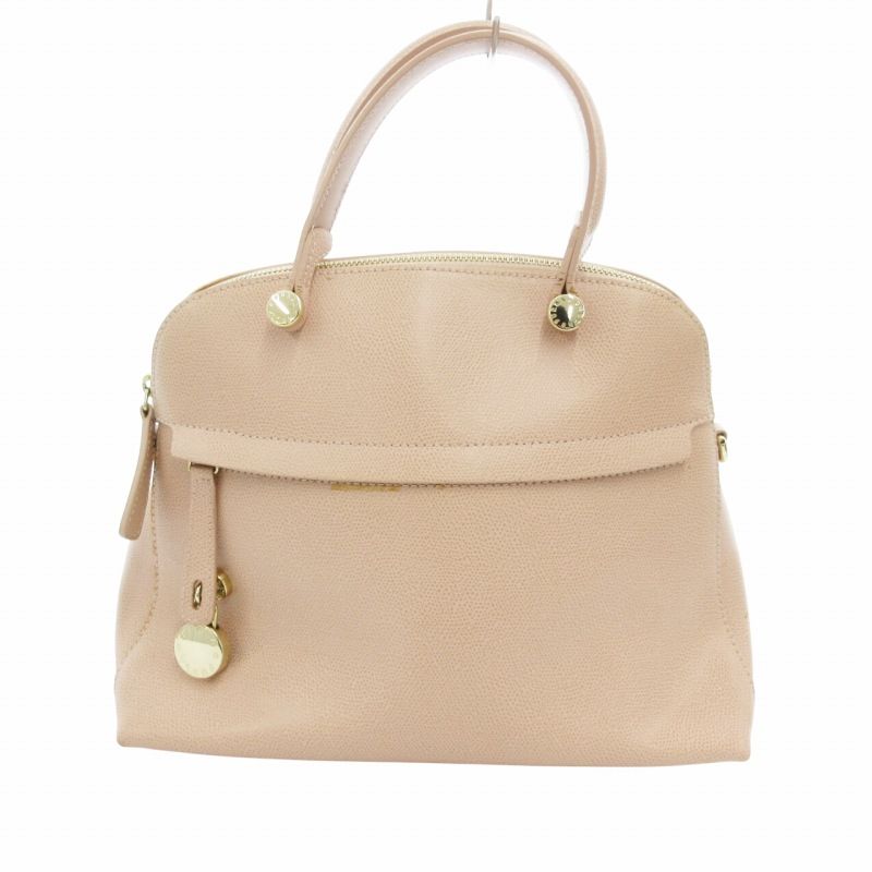 FURLA PIPER ハンドバッグ M レザー ピンク パイパー 462