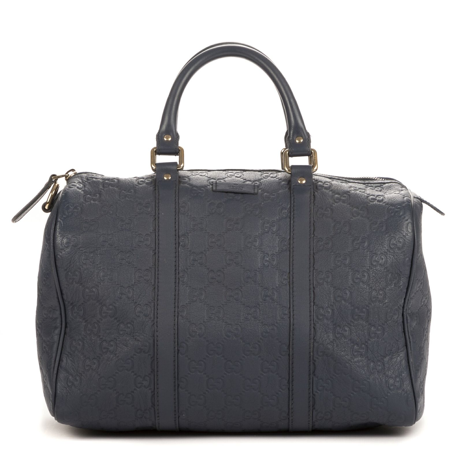GUCCI グッチボストンコバルトグッチシマ カーフスキンA