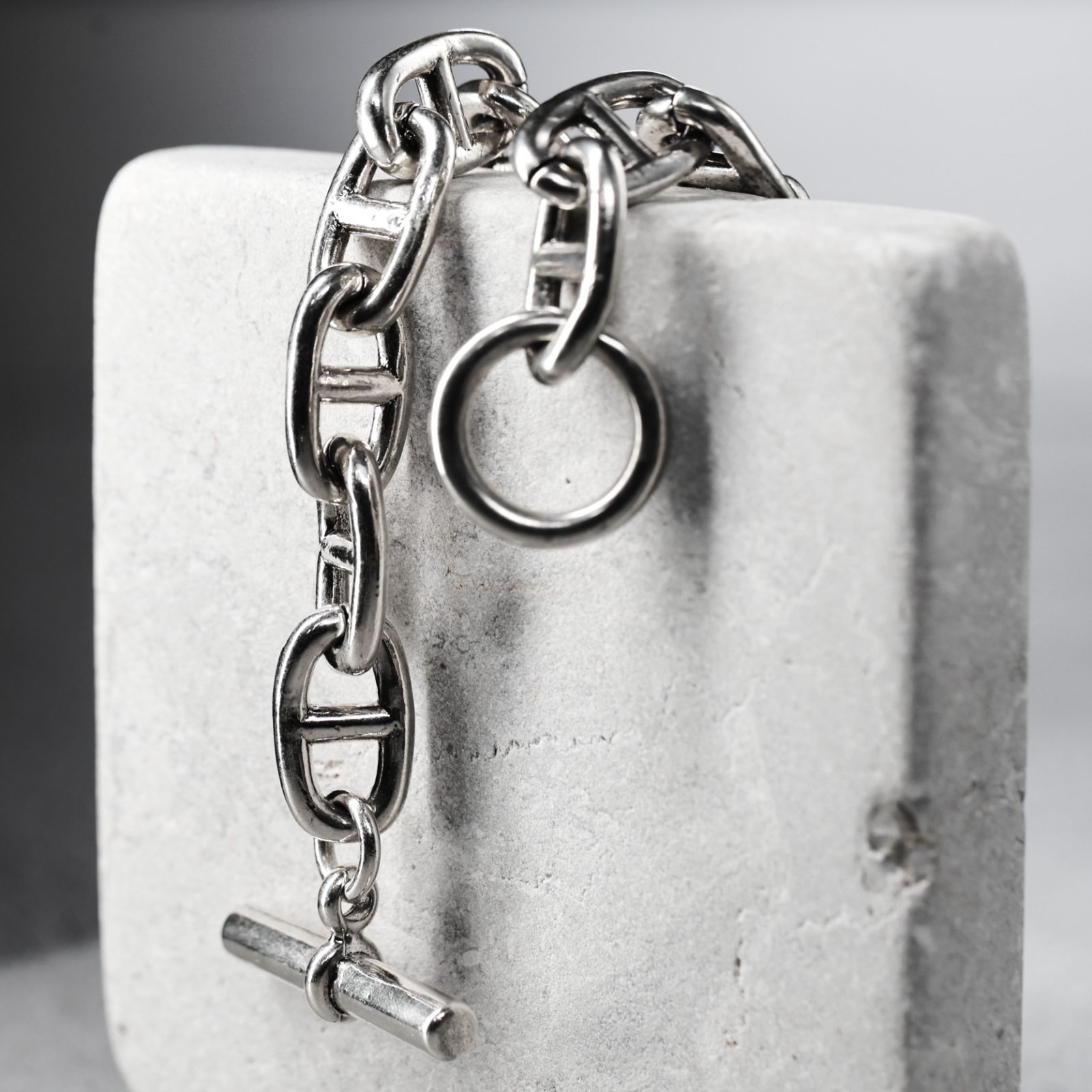 メキシカン VINTAGE ブレスレット アンカーチェーン S925刻印 シルバー