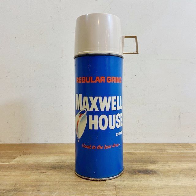 アメリカ ヴィンテージ MAXWELL HOUSE COFFEE 水筒 サーモス 60’s アメリカン雑貨 アドバタイジング ディスプレイ B5237
