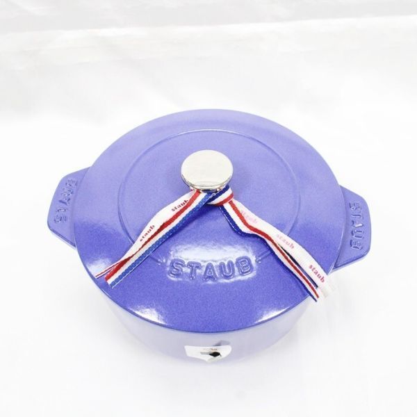 ピッタリの staub ラ ココット DE GOHAN 20cm ブルーベリー ほうろう 鍋 20cm フランス製 鋳鉄 展示品 6825 劇的な