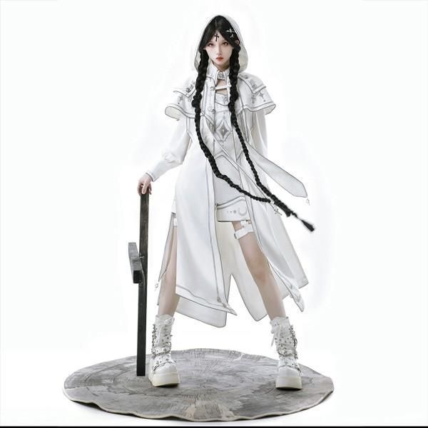 仮装 コスチューム ロリータ シスター風 魔法使い風 ハロウィン ショート丈 レディース ゴスロリ ロリィタファッション 長袖 ロリータワンピース コスチューム