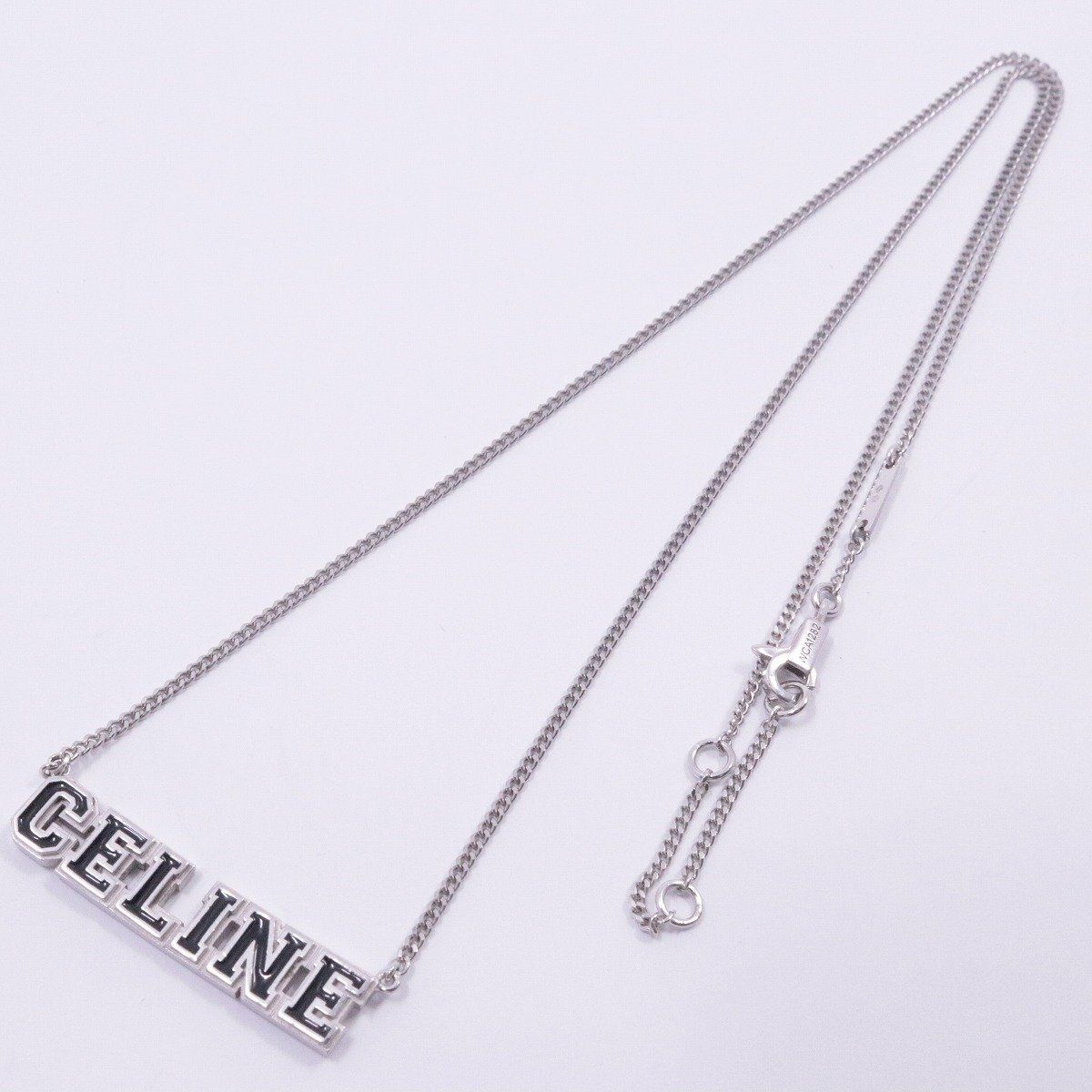 CELINE セリーヌ ユニヴェルシテ ロゴ ネックレス シルバー925 CELINE セリーヌ ユニヴェルシテ ロゴ ネックレス シルバー925