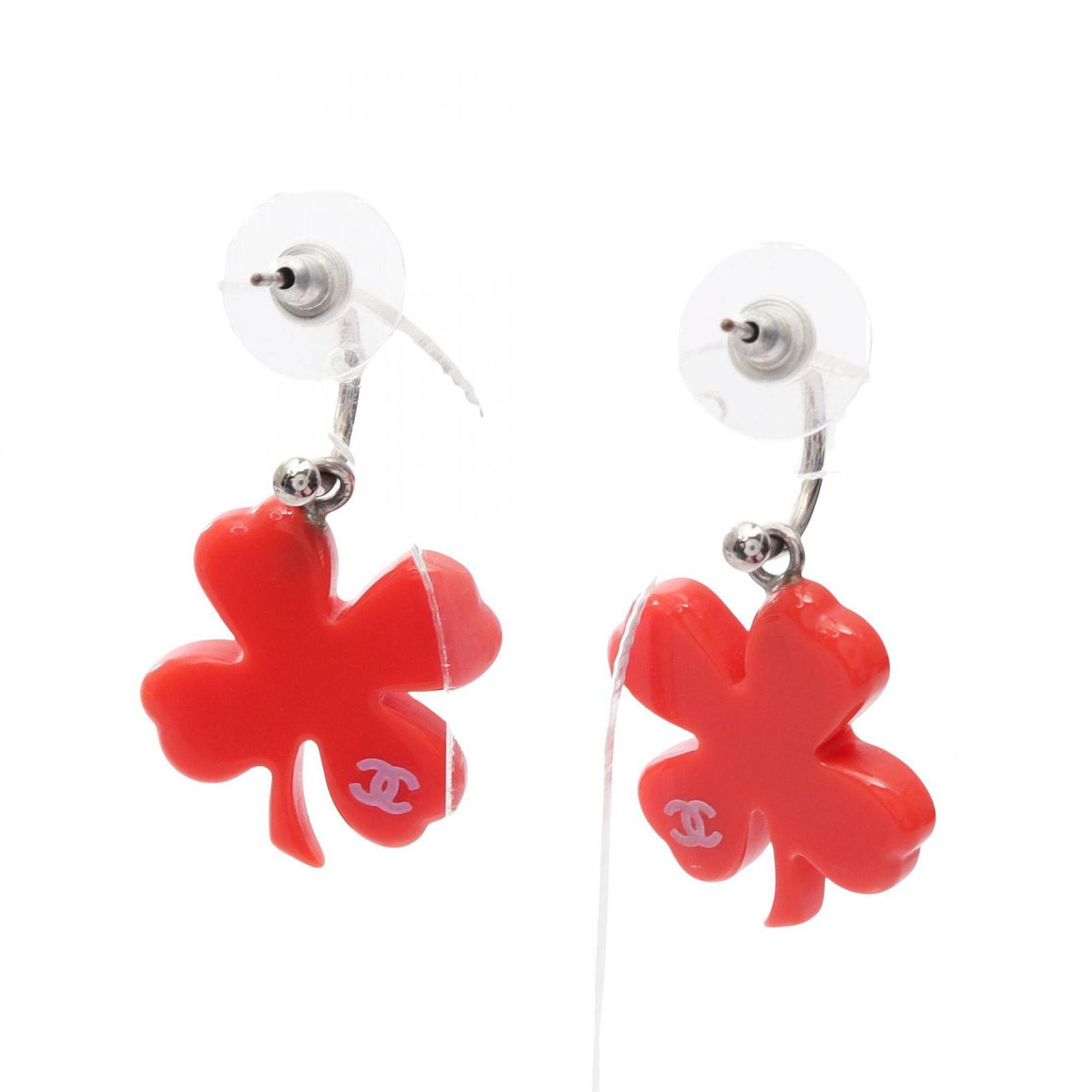 シャネル CHANEL ピアス ココマーク クローバー ステンレススチール ピアス レディース Used A