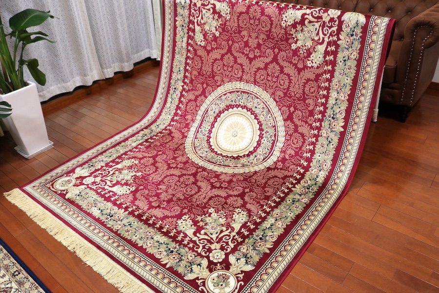 ペルシャ柄絨毯 160×230 新品未使用 絨毯 カーペット 訳あり ペルシャ柄絨毯 160×230 新品未使用 ラグ カーペット ネイビー