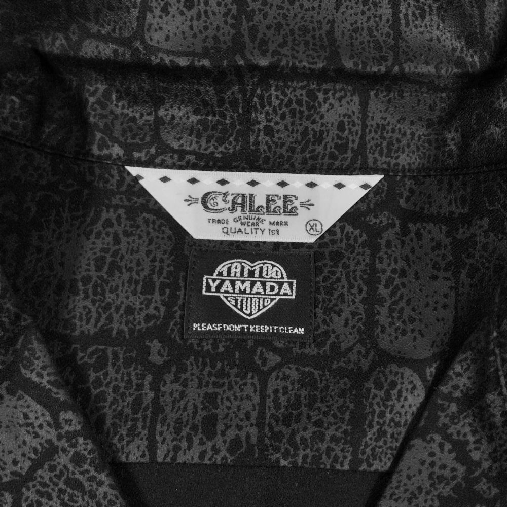 Tattoo Studio Yamada×Calee Black All-over Print Shirt XL | eBay