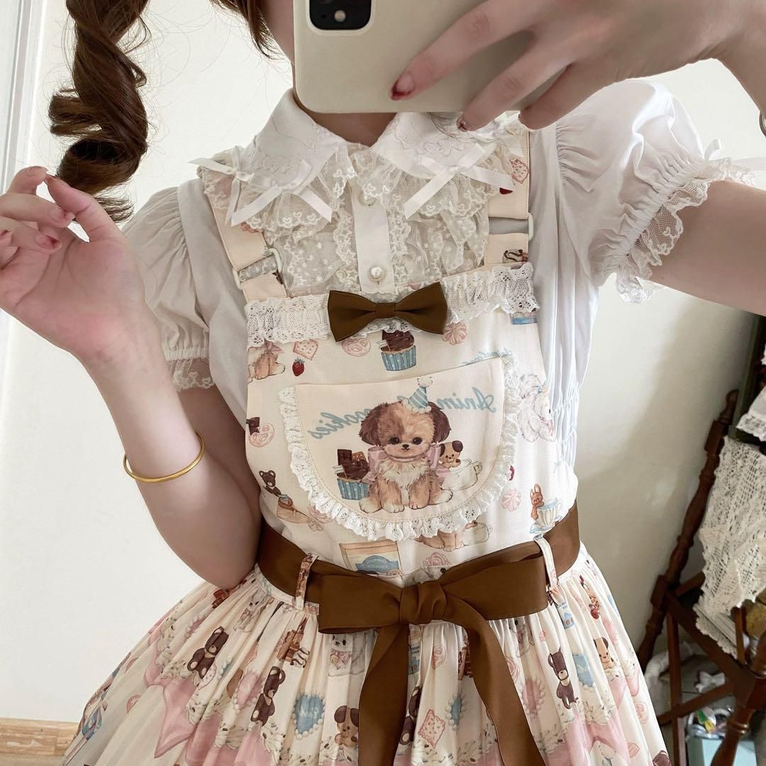 ♥ ワンちゃん柄ジャンパースカート