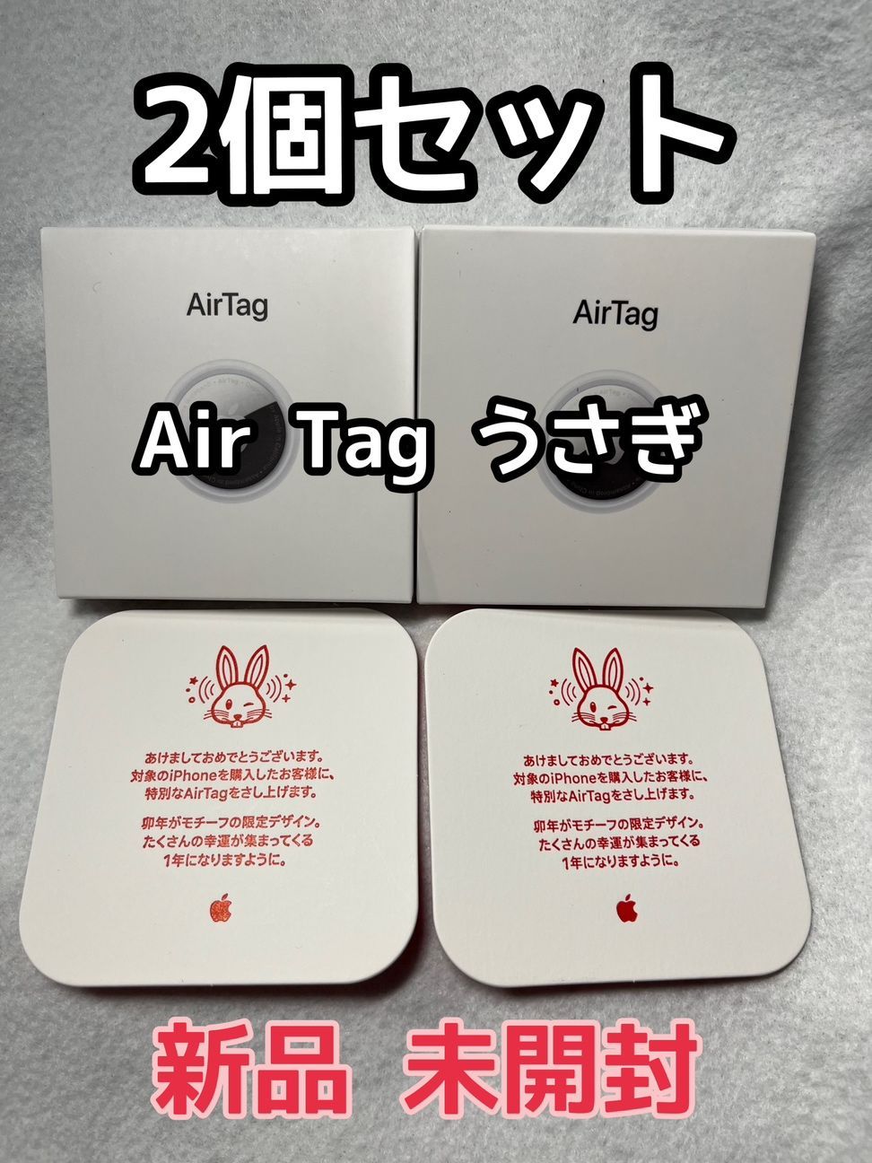 Air Tag 本体2個セット2023 Apple Store 初売り限定 兎 - www.nstt.fr