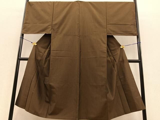 平和屋着物▽男性 紬 単衣 霞文 正絹 ♥ hv