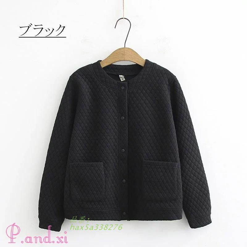 キルティングジャケット レディース 秋 ノーアウター キルティングコート ショート シ 軽量 キルト 長袖 体型カバー 大人 上着 羽織り hax5a338276